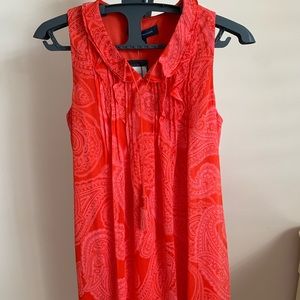 Tommy Hilfiger red sleeveless day dress knee